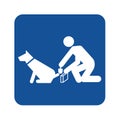 Sign to clean up after dog pooping Royalty Free Stock Photo