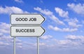 Sign to good job and success Royalty Free Stock Photo