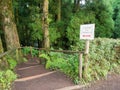 Sign to Lagoa do Canario Canary`s Lagoon, Sao Miguel, Azores Islands