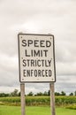 Speed Limit Strictly Enforced Sign