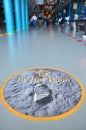 Sign of To the Moon in Kennedy Space Center Royalty Free Stock Photo