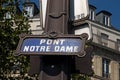 Sign to pont notre dame