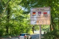 Truck - toll sign shortly after the border