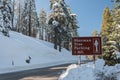 Sign to Sherman tree in Sequoia National Park Royalty Free Stock Photo