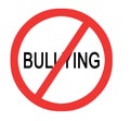 Sign to stop bulling Royalty Free Stock Photo