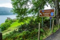 Sign to Urquhart castle Royalty Free Stock Photo