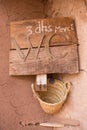 The sign for toilet in Morocco in Ait-ben-Haddou Royalty Free Stock Photo