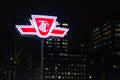 The sign of Toronto Transit Commission TTC transport company Royalty Free Stock Photo