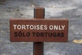 Sign Tortoises only Royalty Free Stock Photo