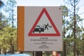 A sign in a tourist area advises not to leave valuables in the car