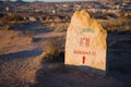 Sign of tourist path in Cappadocia Royalty Free Stock Photo