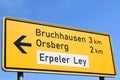 German road sign in Erpel Royalty Free Stock Photo