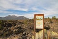 Sign of the A\'a Trail in Sunset Crater Volcano