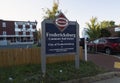 Sign for the train station Fredericksburg, Virginia Royalty Free Stock Photo