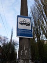 Sign of tram station
