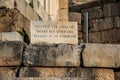 Sign at Treasury of the Athenians at ancient site of Delphi