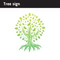 Logo tree with birds for children center