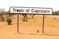 Sign Tropic of Capricorn, Nambia