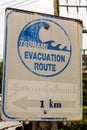 Sign for Tsunami Evacuation Route