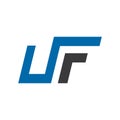 sign of uf letter lgo design. uf initial logo icon, simple uf icon illustration Royalty Free Stock Photo