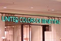 Sign United Colors of Benetton. Company signboard United Colors of Benetton. Royalty Free Stock Photo