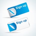 Sign up button or icon