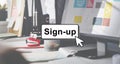 Sign-Up Join Login Member Network Page User Concept