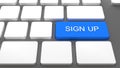Sign up Keyboard button - internet Online log in concept Register to website new user Royalty Free Stock Photo