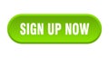 sign up now button. rounded sign on white background Royalty Free Stock Photo