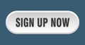 sign up now button. rounded sign on white background Royalty Free Stock Photo