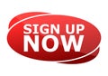 Sign up Now red sign Royalty Free Stock Photo