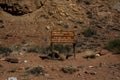 Sign for Upheaval Canyon and Syncline Loop Trails Royalty Free Stock Photo