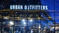 Sign Urban Outfitters. Company signboard Urban Outfitters