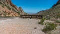 The sign for Valley of Fire State Park north of Las Vegas in Nevada, USA Royalty Free Stock Photo