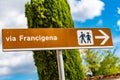 Sign of Via Francigena