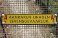 Sign at a viaduct in dutch \