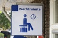 Sign for waiting room at train station of Putten