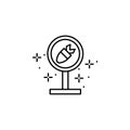 Sign war zone icon. Simple line, outline vector of battle royale games icons for ui and ux, website or mobile application Royalty Free Stock Photo