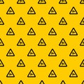 Sign warning about cross wind from the left pattern vector