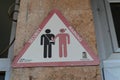 sign warning about the presence of pickpockets.