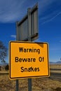 Sign warning of snakes Royalty Free Stock Photo