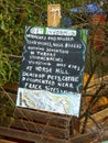 Fracking. Warning Sign. Horse Hill, Surrey
