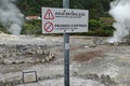 Largo das Caldeiras Volcanic Vents Park of Furnas, Sao Miguel, Azores Royalty Free Stock Photo