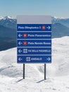 Sign way Ski run Royalty Free Stock Photo