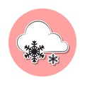 sign weather big snow sticker icon. Simple thin line, outline vector of Weather icons for ui and ux, website or mobile application Royalty Free Stock Photo