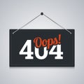 404 sign for website server error. Royalty Free Stock Photo