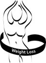 Sign weight loss outline