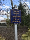 Prayer Garden And Labyrinth, All Are Welcome, Rutherford, NJ, USA Royalty Free Stock Photo