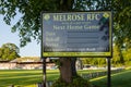 A Welcome Sign to Melrose Rugby Union Club