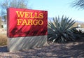 Sign for Wells Fargo  Bank, Tucson, Arizona, USA Royalty Free Stock Photo